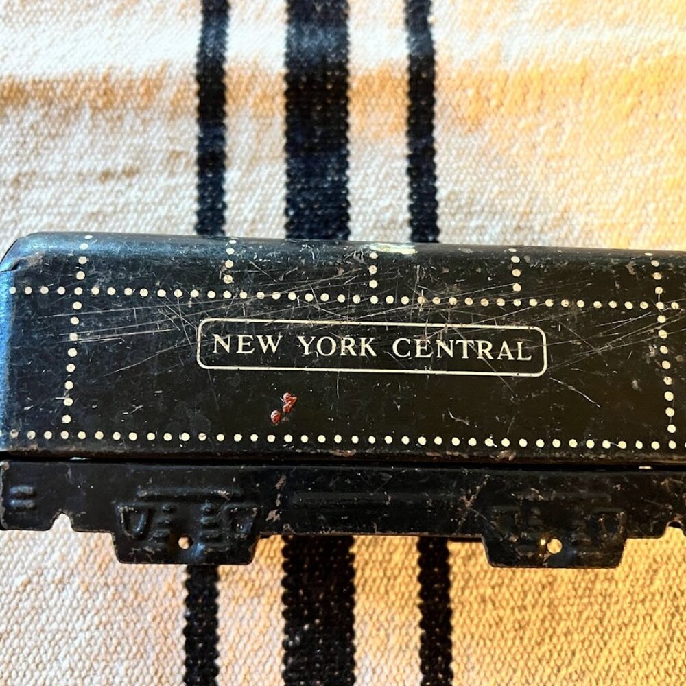 Vintage Marx New York Central Tin Metal Tender Train Car Black Railroad Car